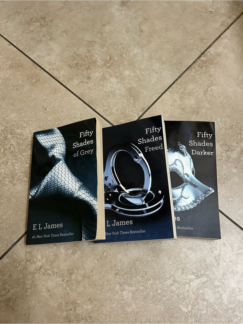 Black Paperback Book Set - Fifty Shades Trilogy byELJames #1 NY Time Best Seller